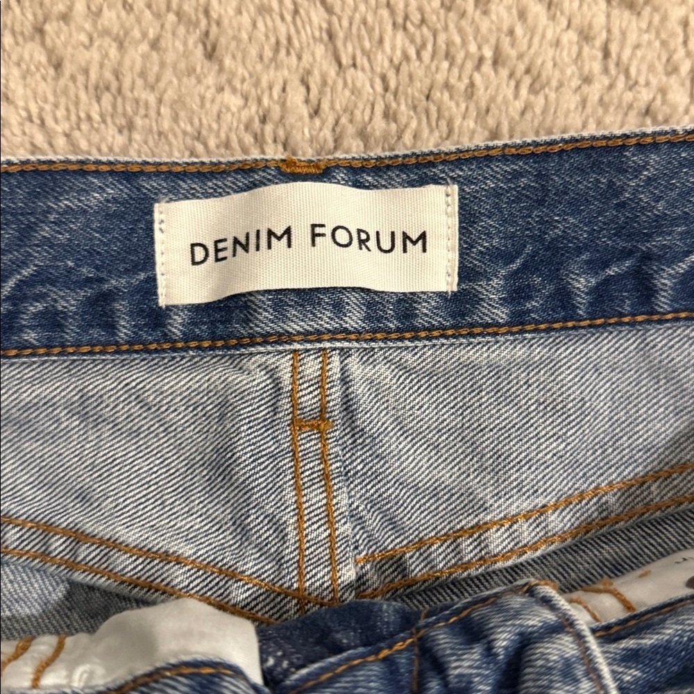Denim Forum ’90s Cargo Mini Denim Skirt | Size 25 | Medium wash - Picture 4 of 7
